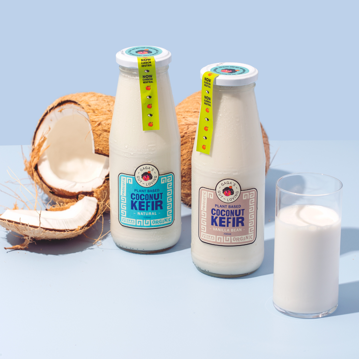 Gaga's Gut Loving Vegan Kefir Natural & Vanilla | Box of 8