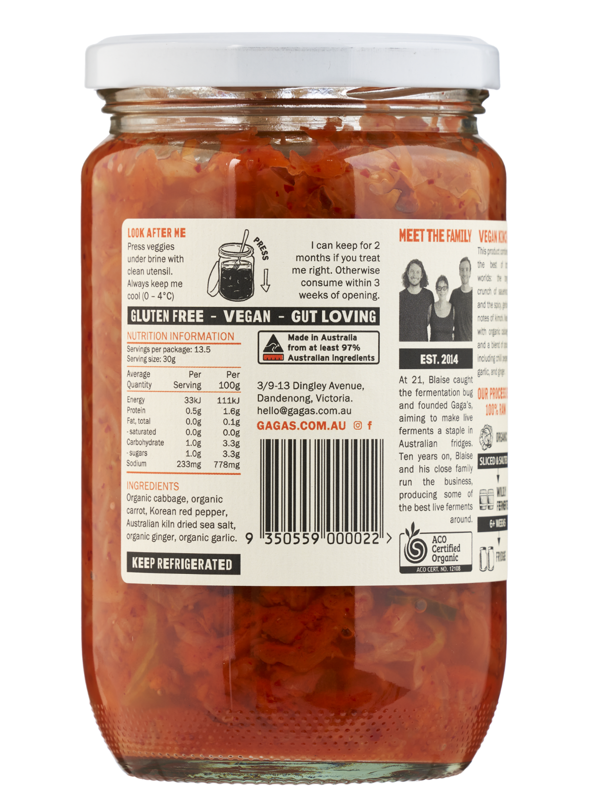 Powerkraut Kimchi Larger 625g Jars | Box of 6