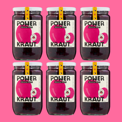 Powerkraut Moroccan Sauerkraut Large 625g Jars | Box of 6