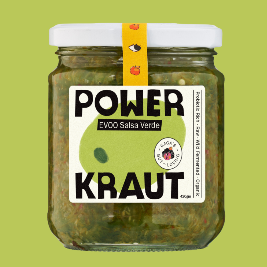 Gaga's EVOO Salsa Verde Powerkraut | Box of 6