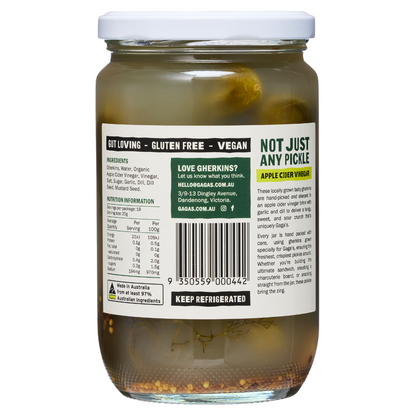 Gaga's Gherkins Cider Vinegar Pickle