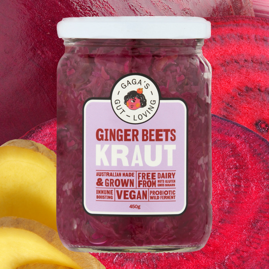 Gaga's Ginger Beets Living Sauerkraut | Box of 6