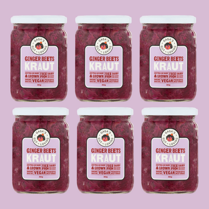 Gaga's Ginger Beets Living Kraut | Box of 6