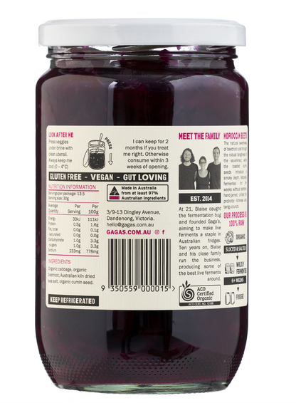 Powerkraut Moroccan Sauerkraut Large 625g Jars | Box of 6